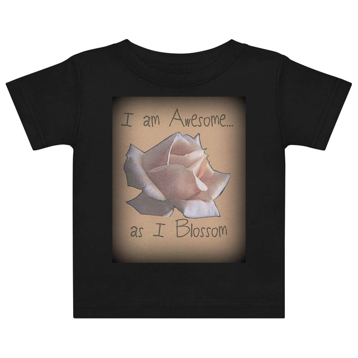 I Am Awesome as I Blossom Rose Kids jersey t-shirt