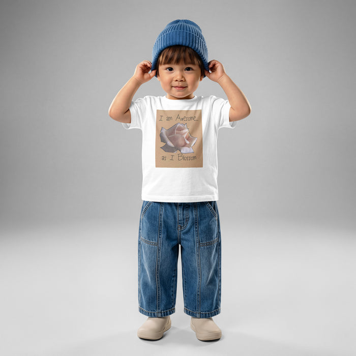 I Am Awesome as I Blossom Rose Baby jersey t-shirt