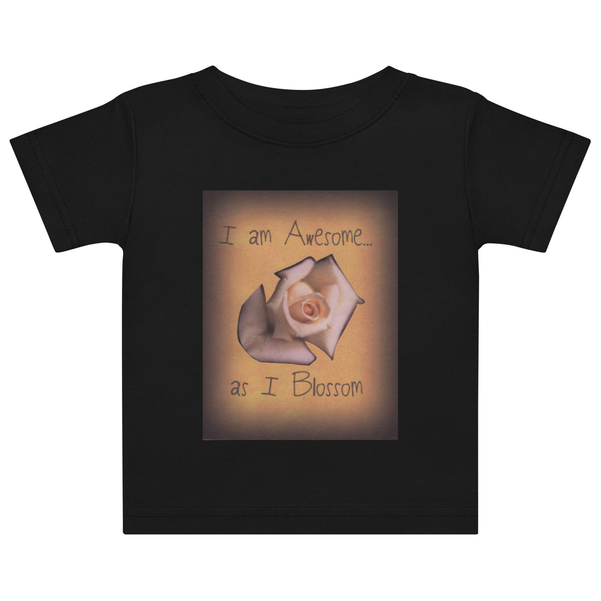 I Am Awesome as I Blossom Rose Kids jersey t-shirt