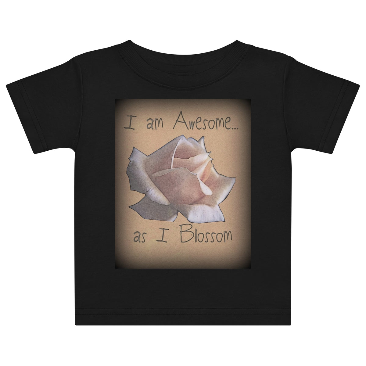 I Am Awesome as I Blossom Rose Kids jersey t-shirt