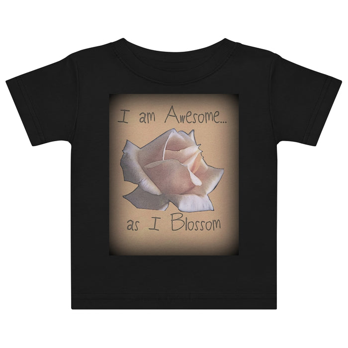 I Am Awesome as I Blossom Rose Kids jersey t-shirt