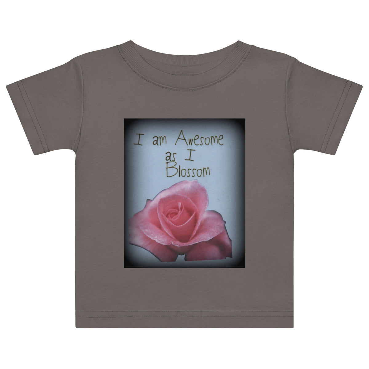 I Am Awesome as I Blossom Rose Kids jersey t-shirt