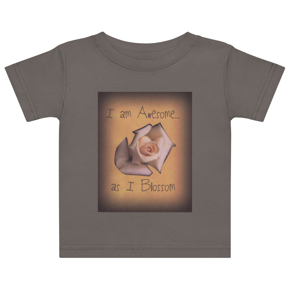 I Am Awesome as I Blossom Rose Kids jersey t-shirt