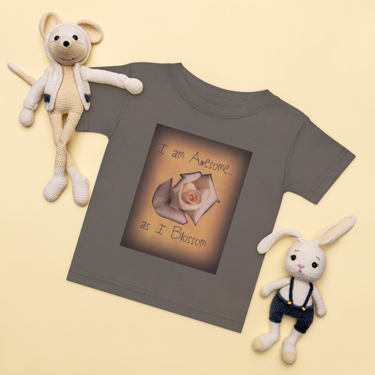 I Am Awesome as I Blossom Rose Kids jersey t-shirt