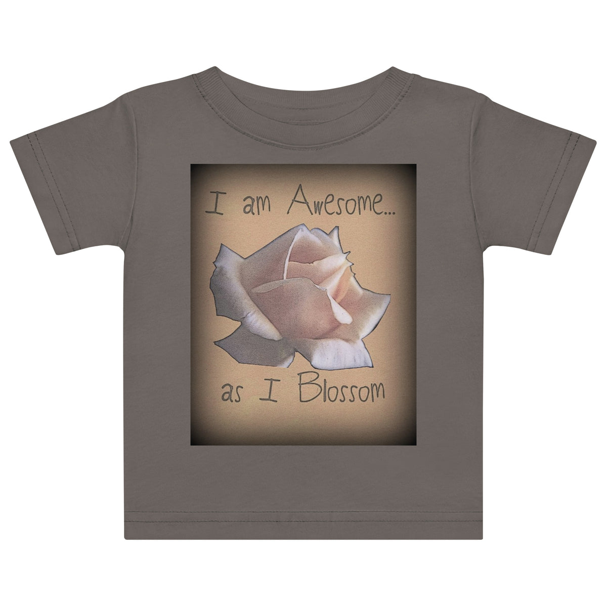 I Am Awesome as I Blossom Rose Kids jersey t-shirt