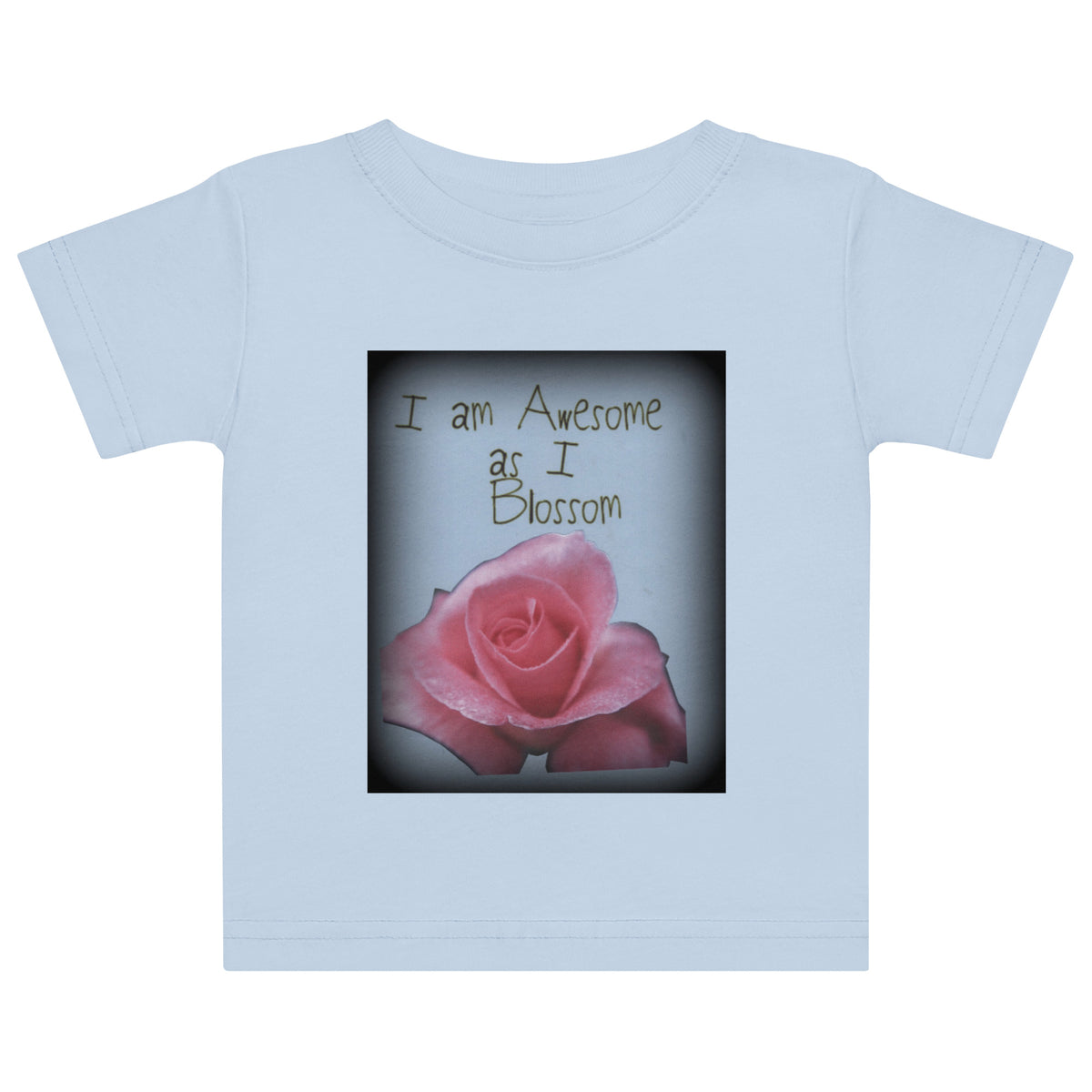 I Am Awesome as I Blossom Rose Kids jersey t-shirt