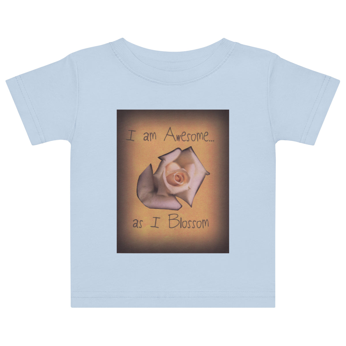 I Am Awesome as I Blossom Rose Kids jersey t-shirt