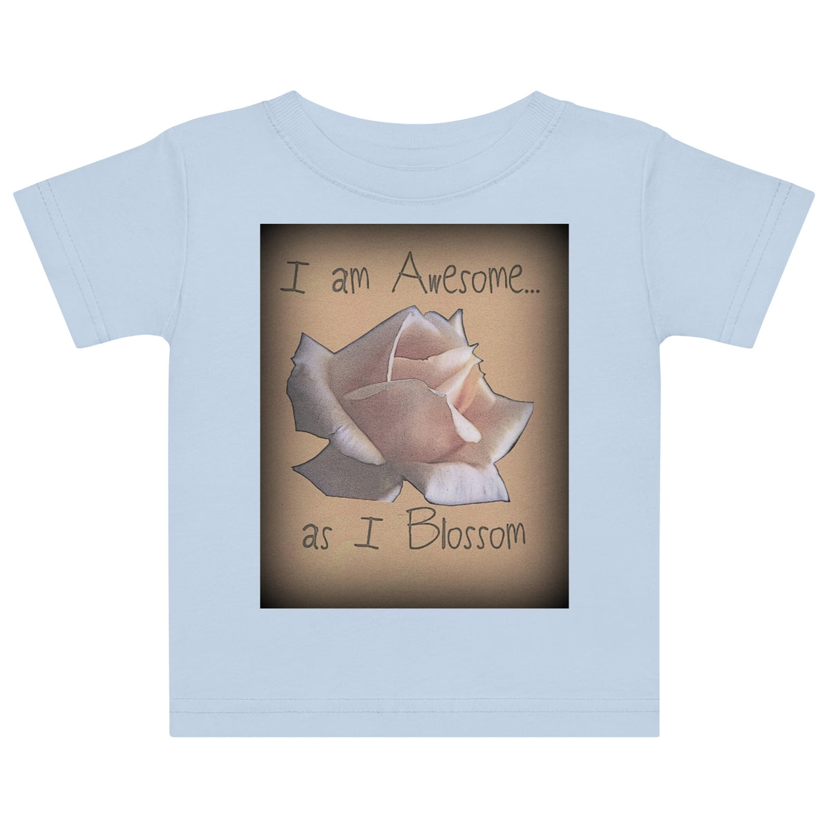 I Am Awesome as I Blossom Rose Kids jersey t-shirt