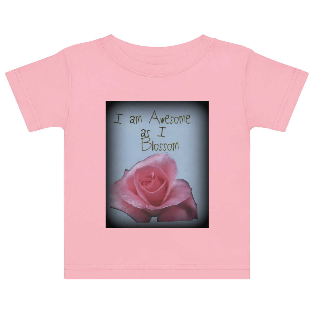 I Am Awesome as I Blossom Rose Kids jersey t-shirt