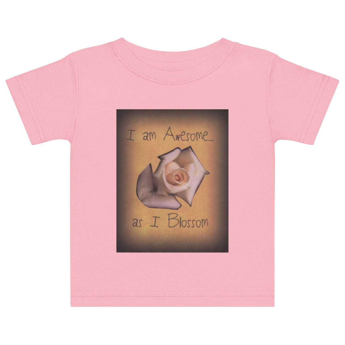 I Am Awesome as I Blossom Rose Kids jersey t-shirt