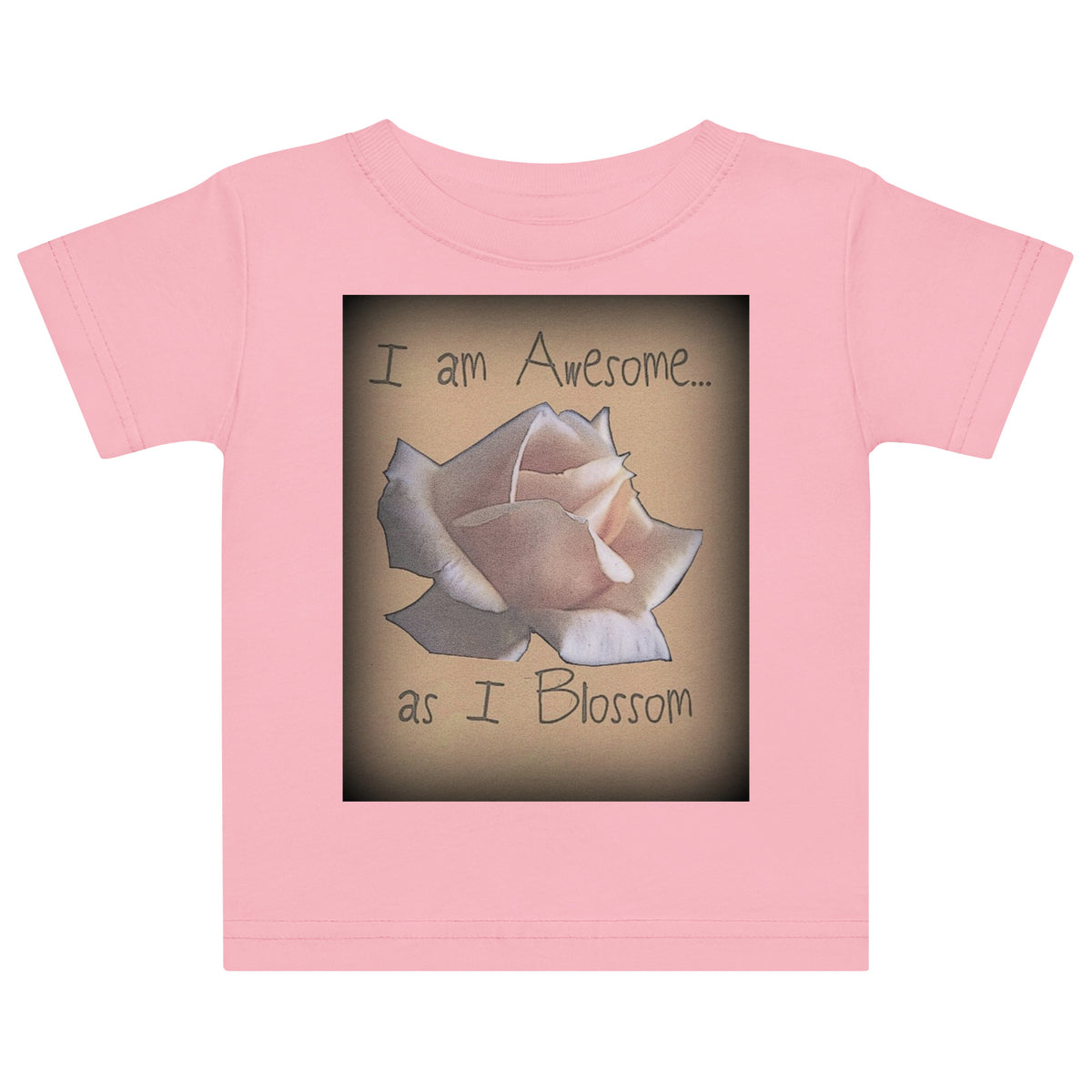 I Am Awesome as I Blossom Rose Kids jersey t-shirt