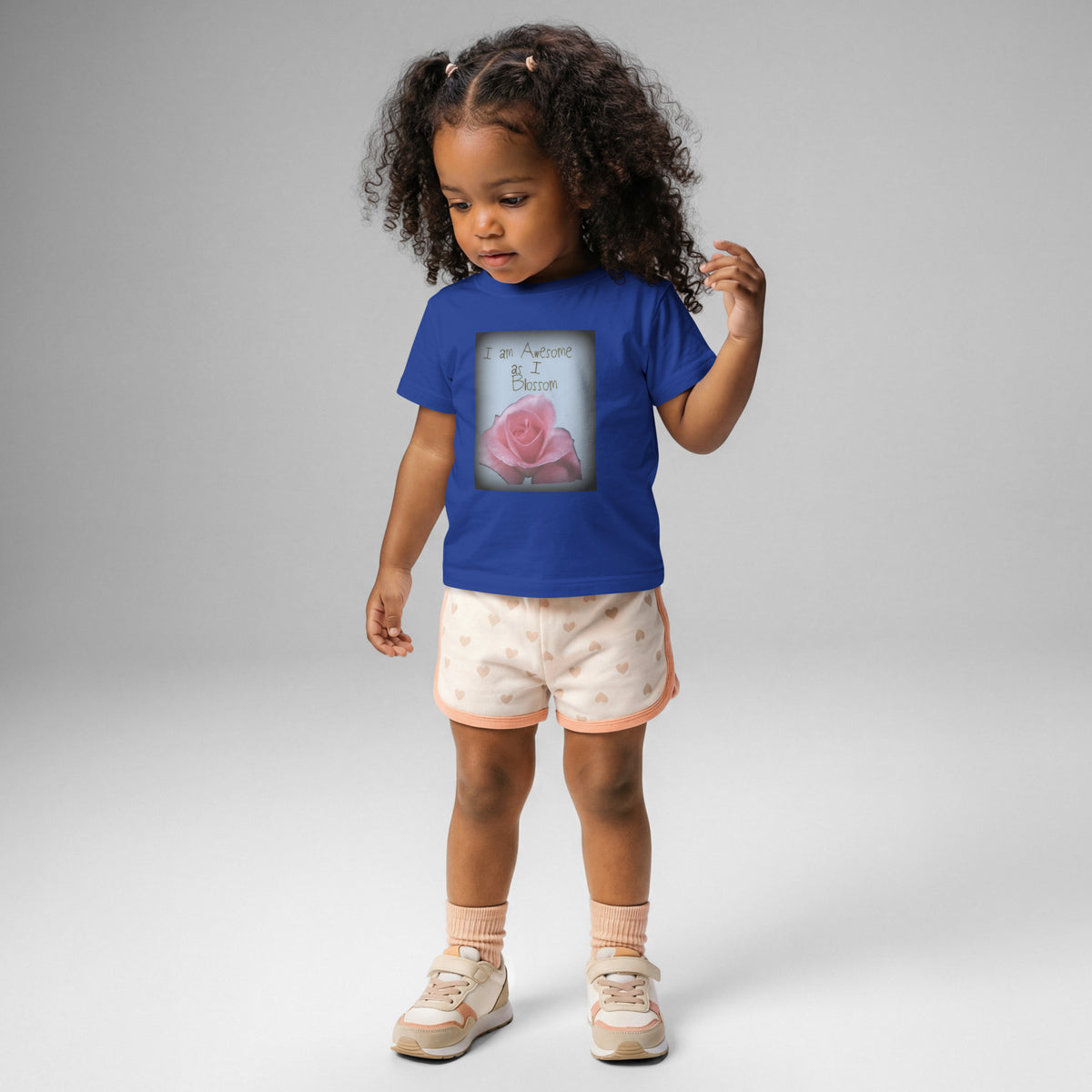 I Am Awesome as I Blossom Rose Kids jersey t-shirt