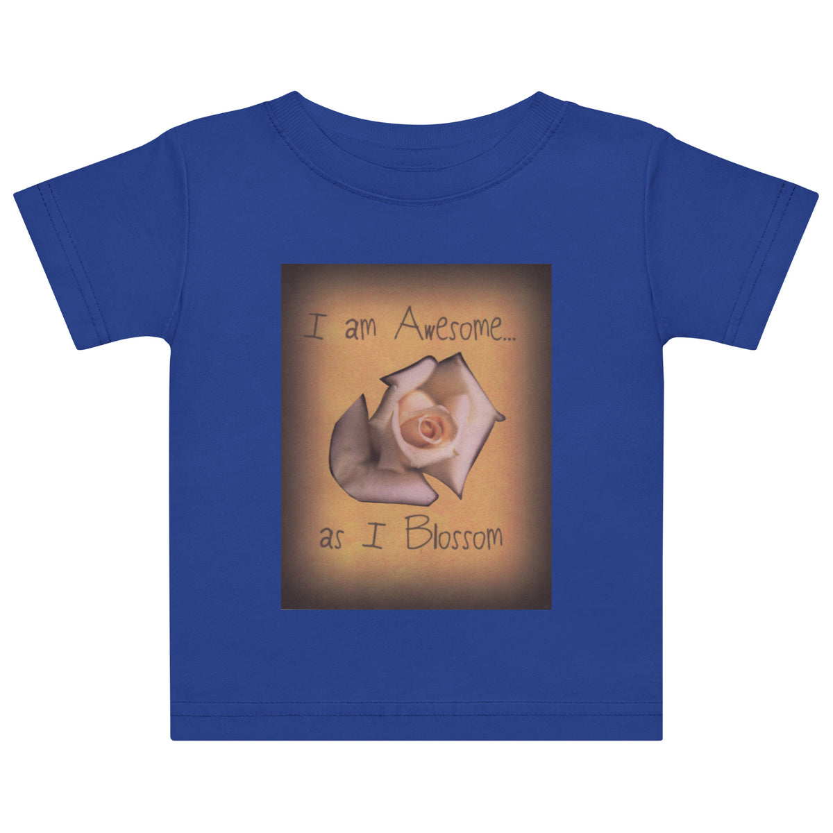 I Am Awesome as I Blossom Rose Kids jersey t-shirt