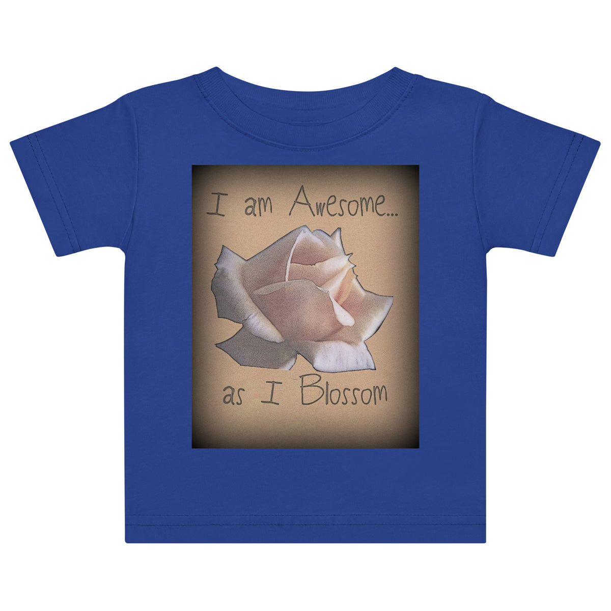 I Am Awesome as I Blossom Rose Kids jersey t-shirt