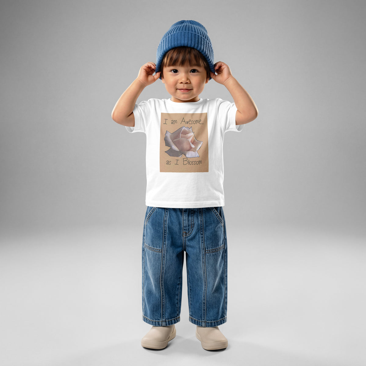 I Am Awesome as I Blossom Rose Baby jersey t-shirt