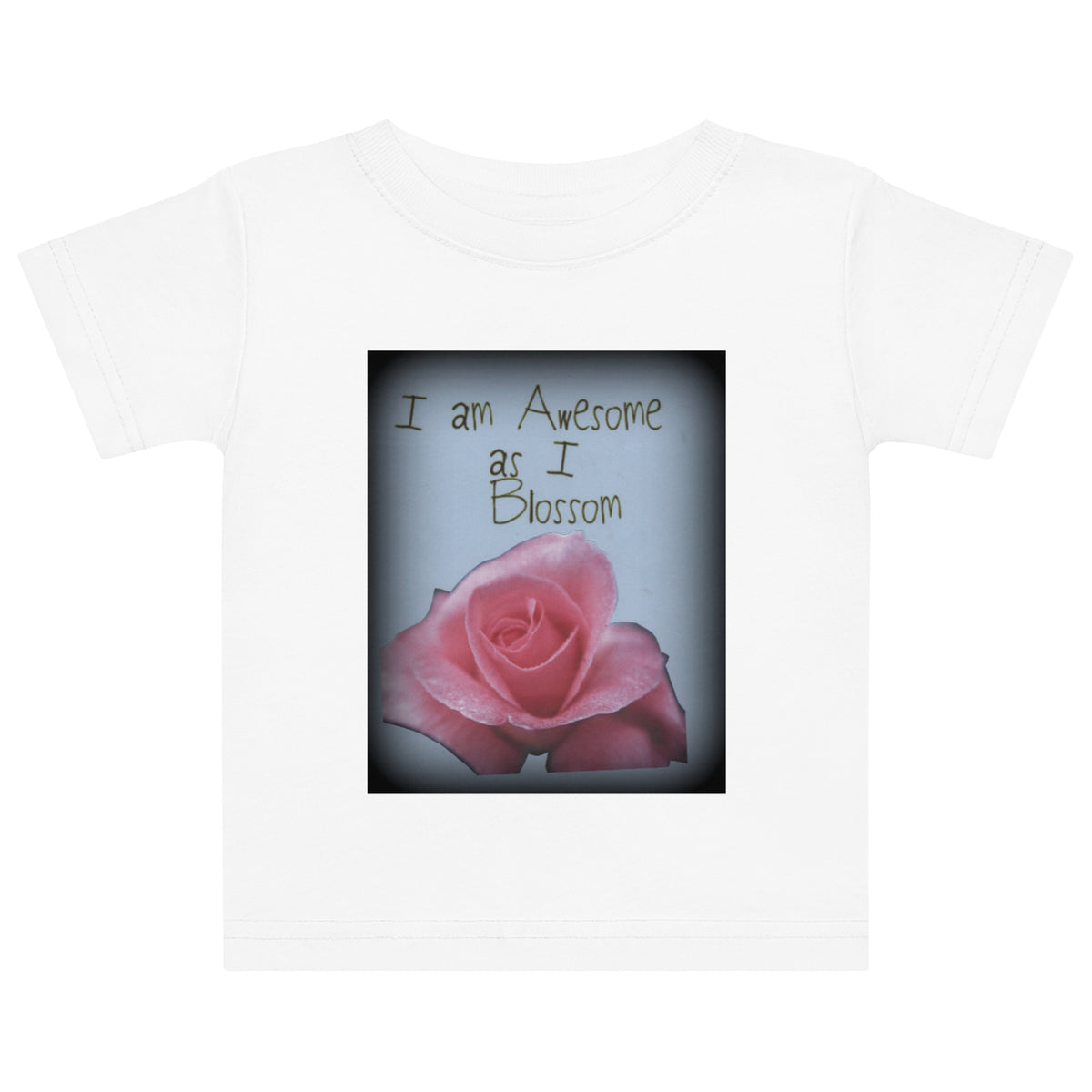 I Am Awesome as I Blossom Rose Kids jersey t-shirt