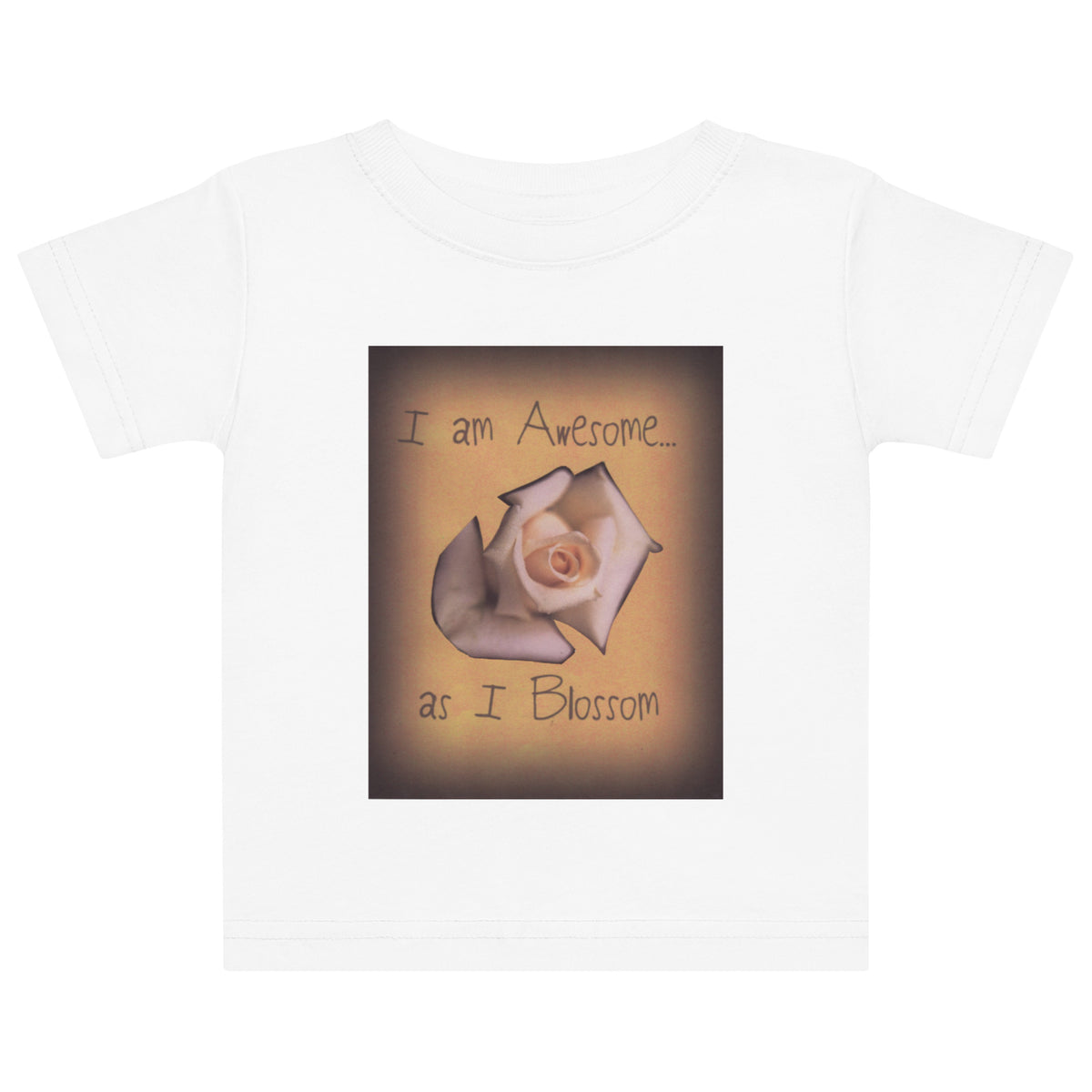 I Am Awesome as I Blossom Rose Kids jersey t-shirt