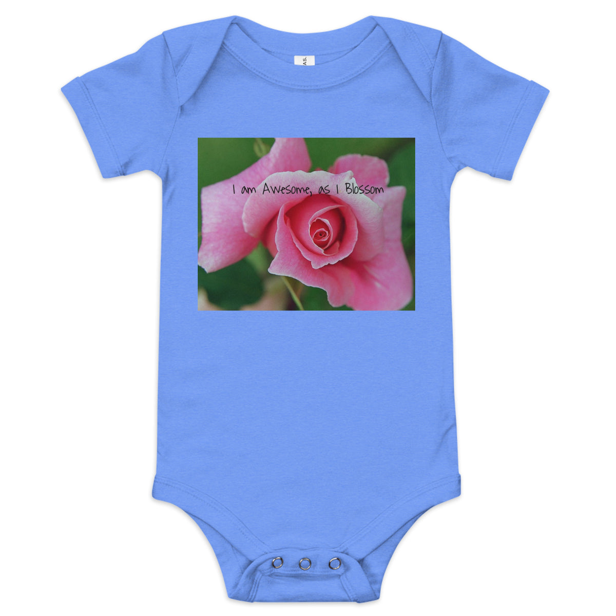I Am Awesome as I Blossom Rose Baby Bodysuit