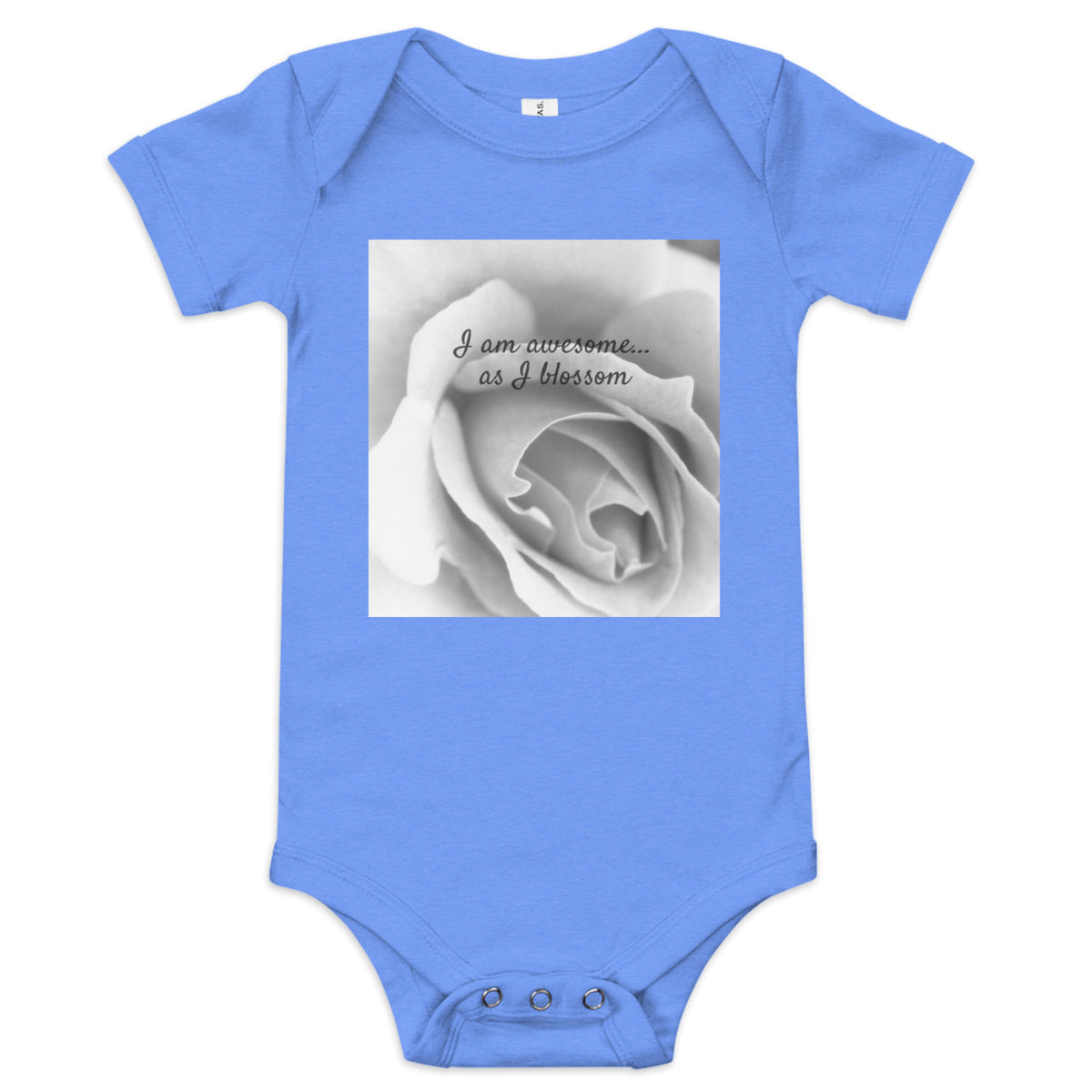 I Am Awesome as I Blossom Rose Baby Bodysuit