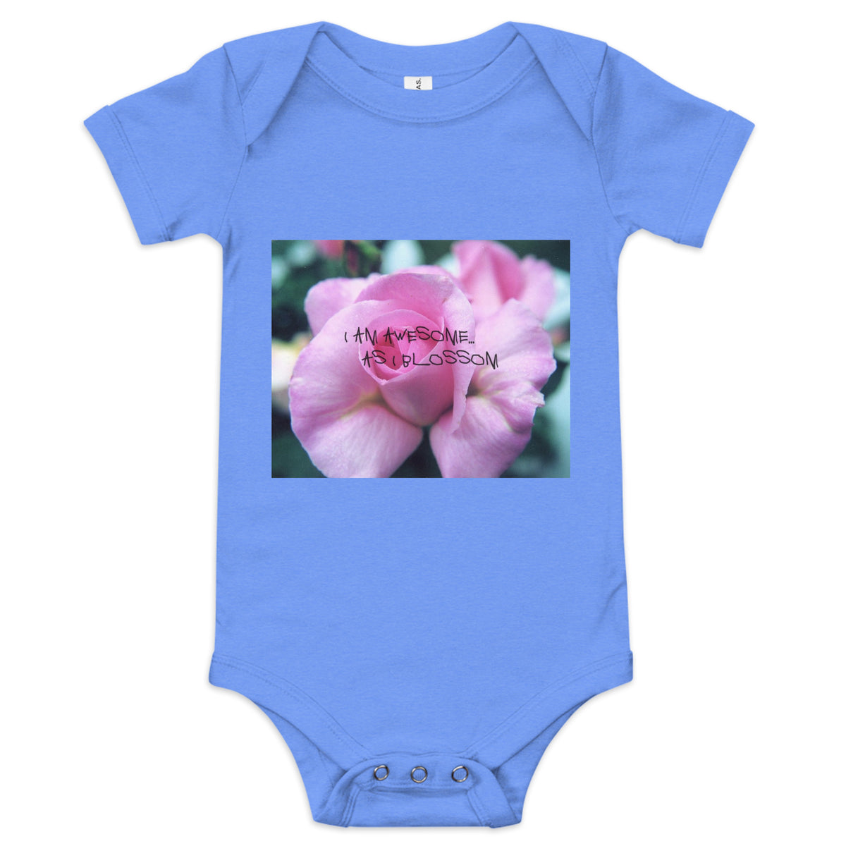 I Am Awesome as I Blossom Rose Baby Bodysuit